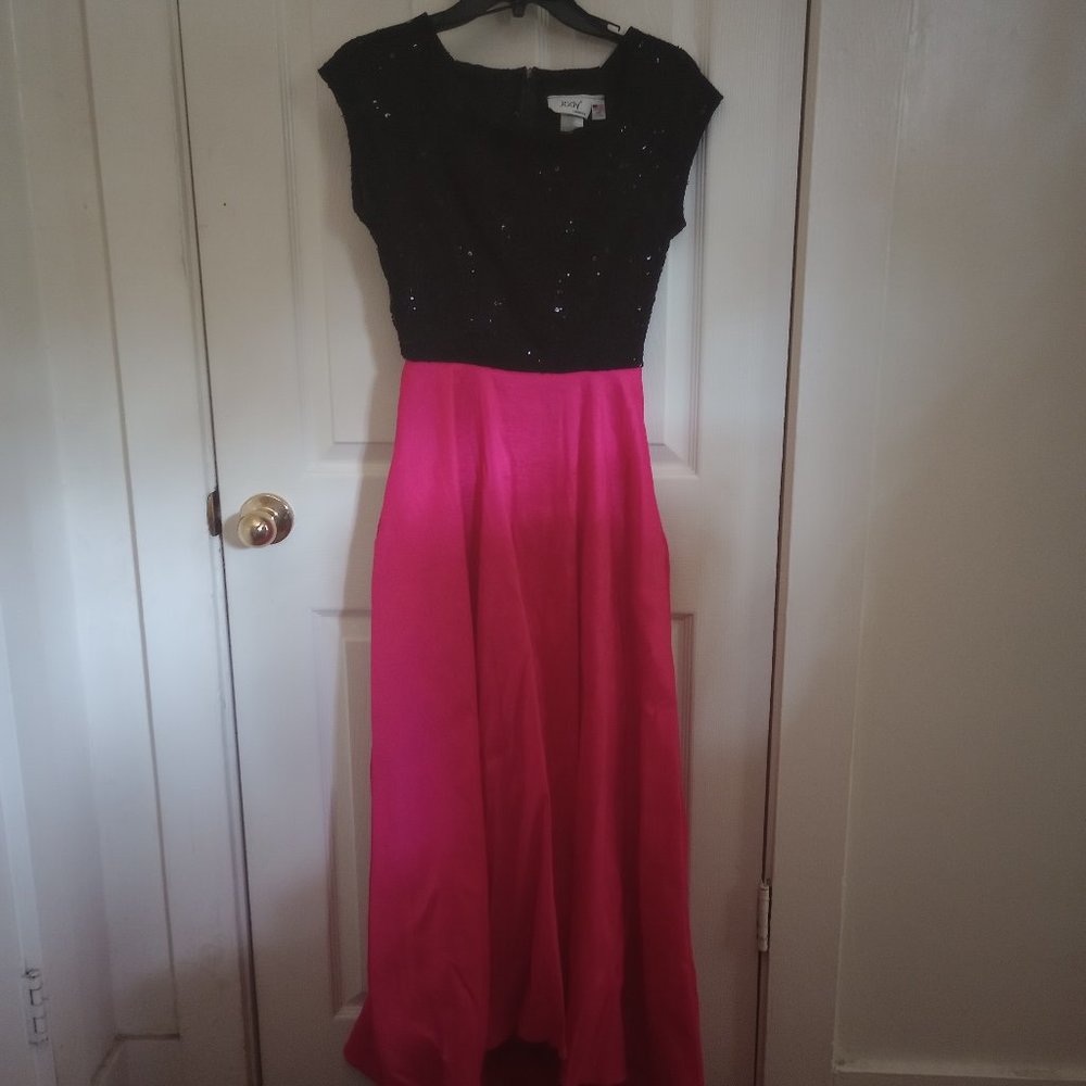 Jody California Hot Pink Formal Homecoming Prom Dress with Pockets